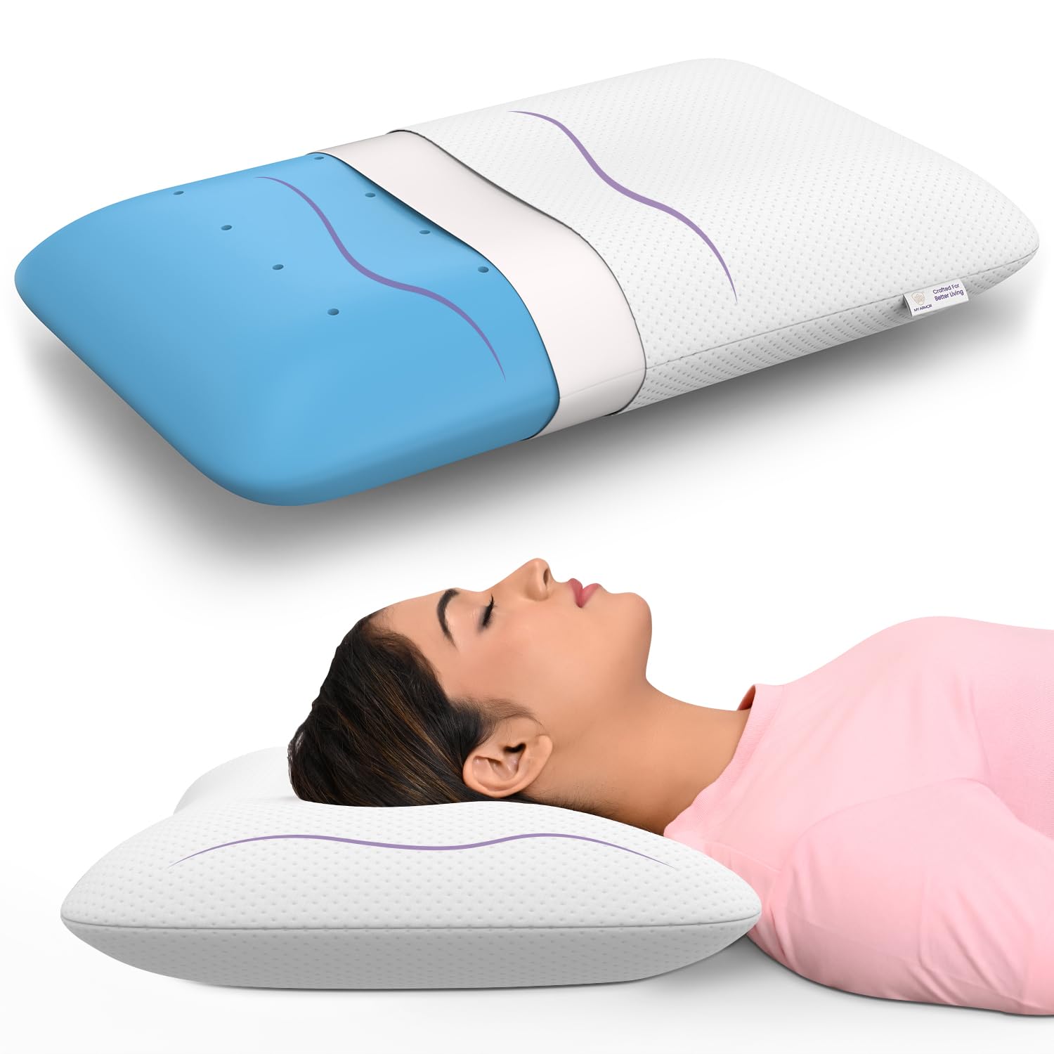 Ergonomic Memory Foam Pillow Ergonomic, Thickness – MY ARMOR