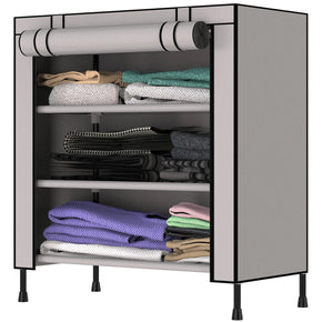 1 Door Foldable Wardrobe for Clothes/Cabinet/Multipurpose Storage Rack, Grey