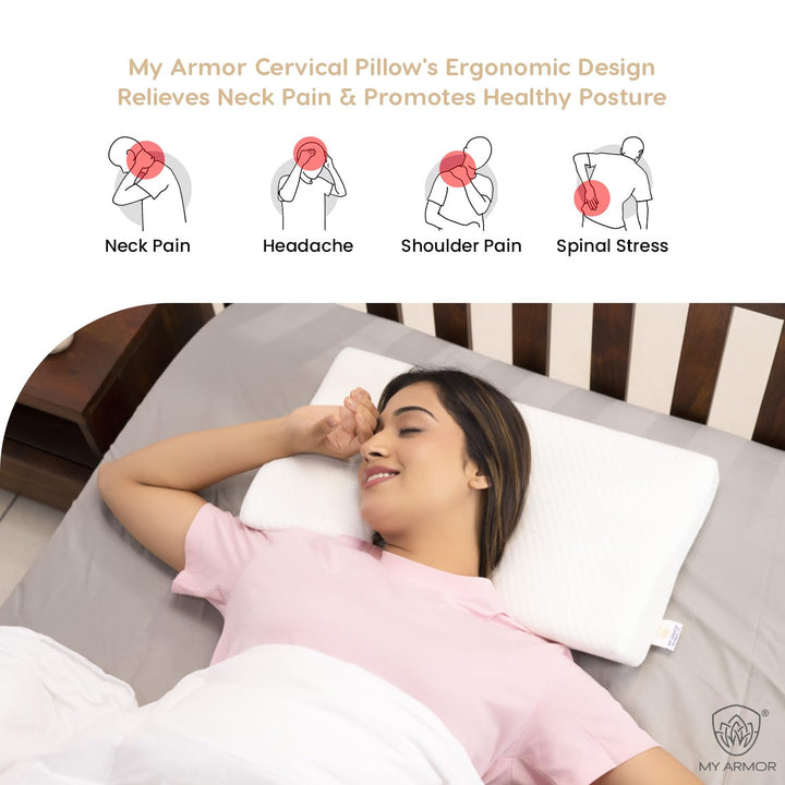 Memory Foam Contour Cervical Pillow - Regular, 18.5" x 11" x 3.5"