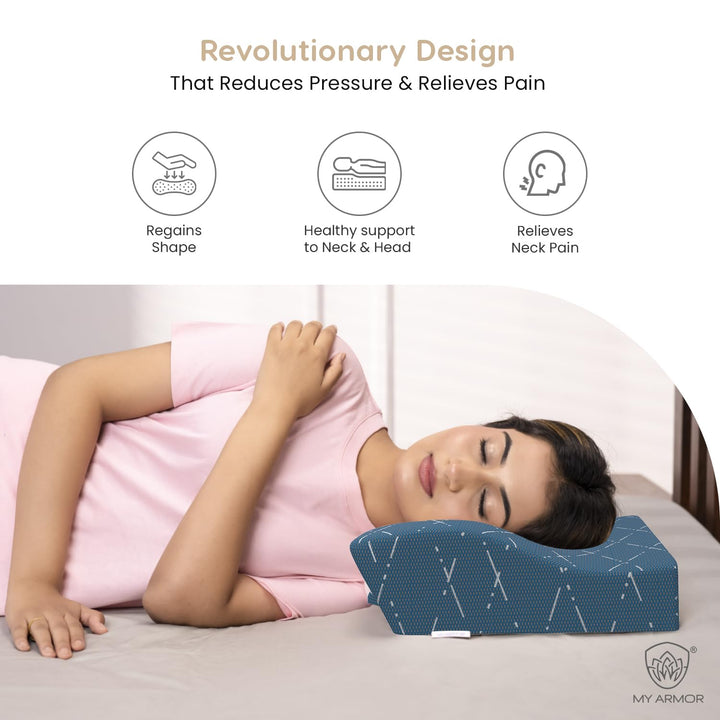 Memory Foam Contour Cervical Pillow - Regular, 18.5" x 11" x 3.5"