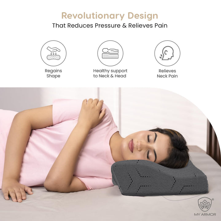 Memory Foam Contour Cervical Pillow - Regular, 18.5" x 11" x 3.5"