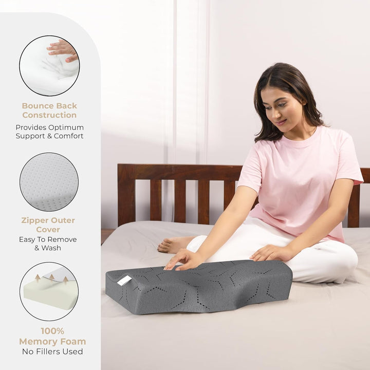 Memory Foam Contour Cervical Pillow - Regular, 18.5" x 11" x 3.5"