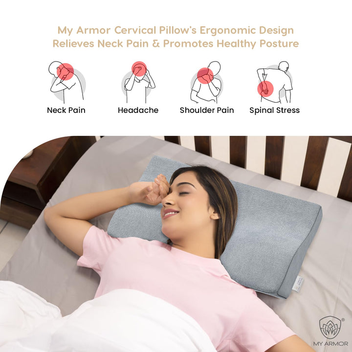 Memory Foam Contour Cervical Pillow - Regular, 18.5" x 11" x 3.5"