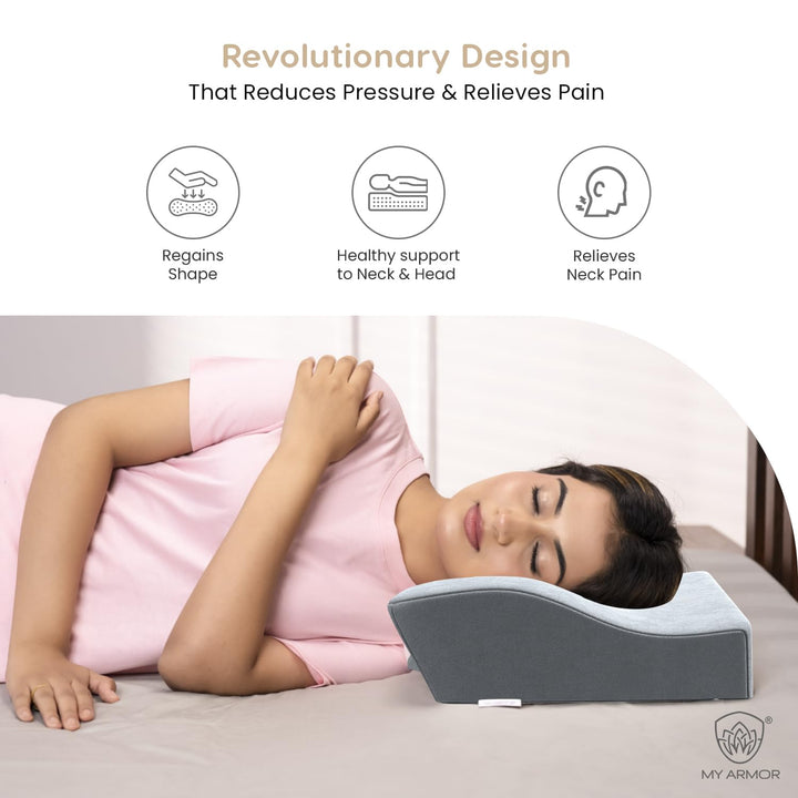 Memory Foam Contour Cervical Pillow - Regular, 18.5" x 11" x 3.5"