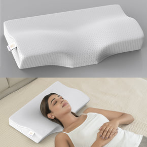 MY Armor Orthopedic Cervical Contour Memory Foam Pillow with Outer Cover