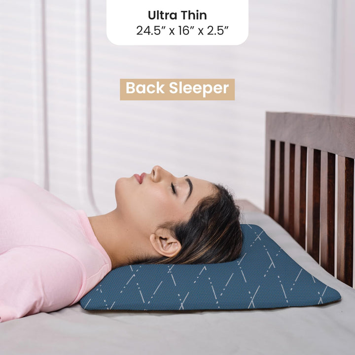 Memory Foam Pillow - Ultra Thin, 2.5" Thickness