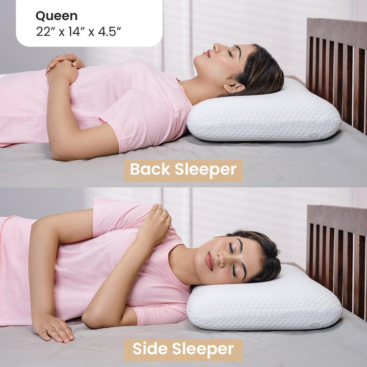 Memory Foam Pillow - Queen, 4.5" Thickness