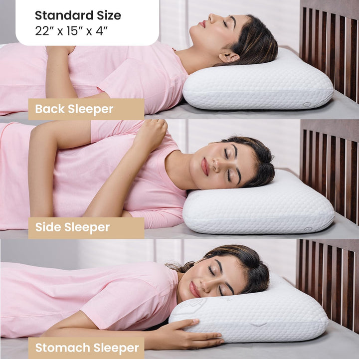 Memory Foam Pillow - Standard, 4" Thickness