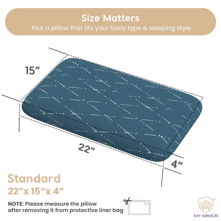 Memory Foam Pillow - Standard, 4" Thickness