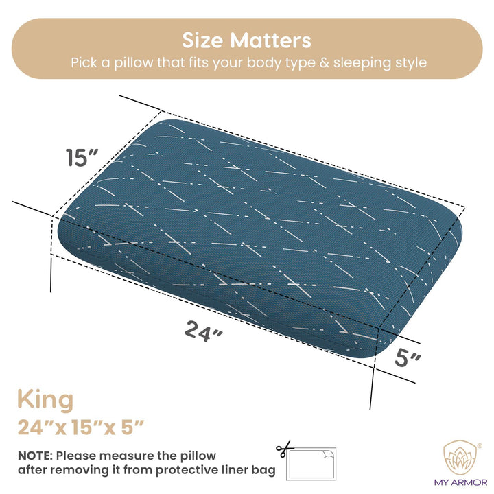 Memory Foam Pillow - King, 5" Thickness