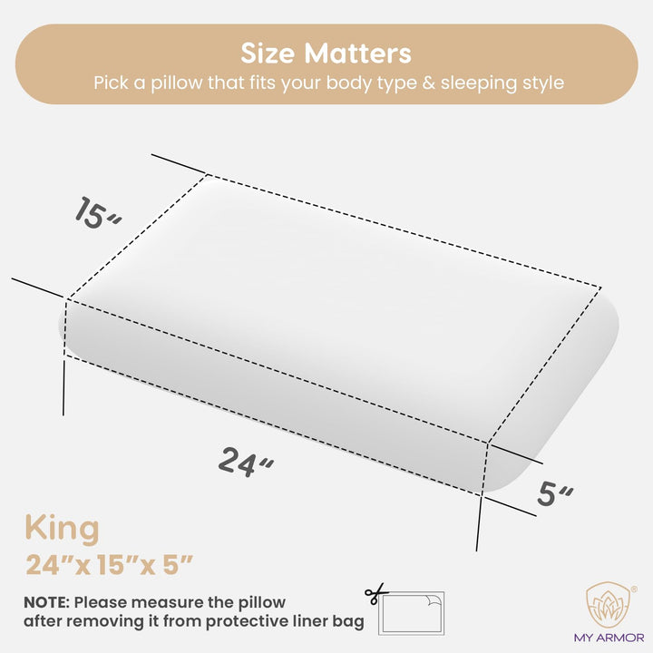 Memory Foam Pillow - King, 5" Thickness