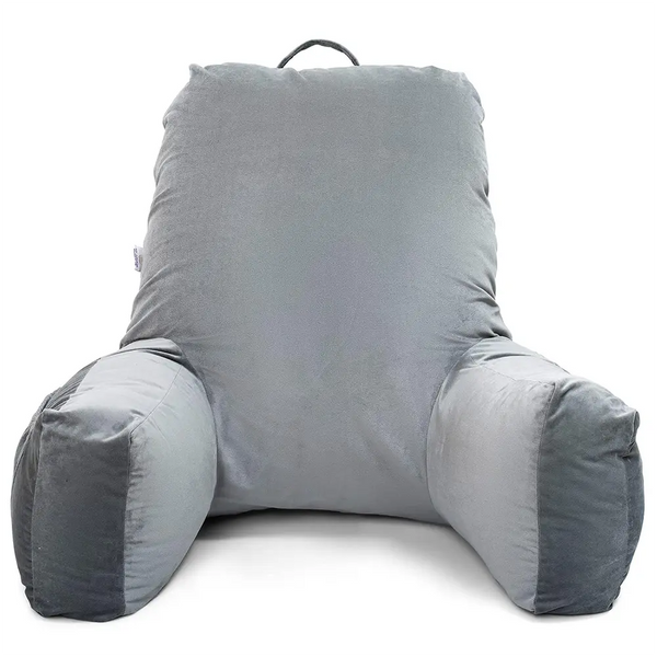 Bear Reading Pillow with Support Arms - Grey