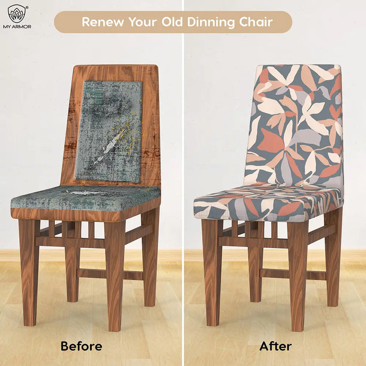 Polyester Elastic Stretch Fit Dining Chair Seat Cover - Abstract