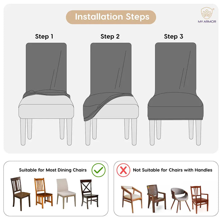 Polyester Elastic Stretch Fit Dining Chair Seat Cover - Abstract