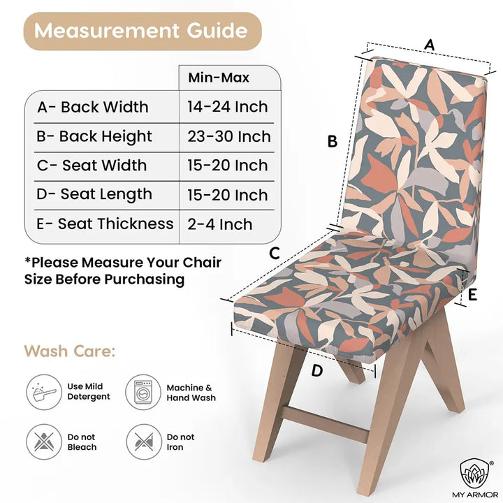 Polyester Elastic Stretch Fit Dining Chair Seat Cover - Abstract