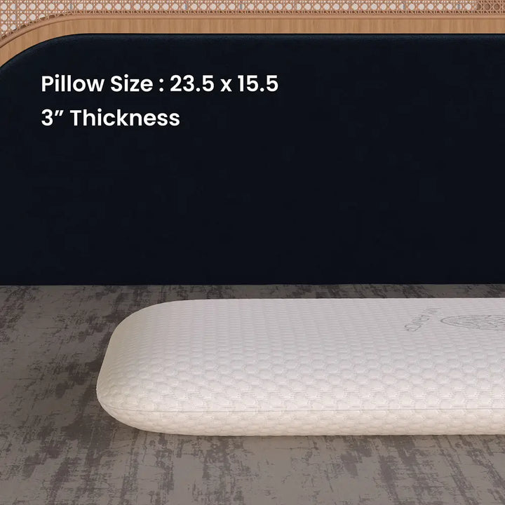 Memory Foam Pillow - 3” Thin, 3" Thickness