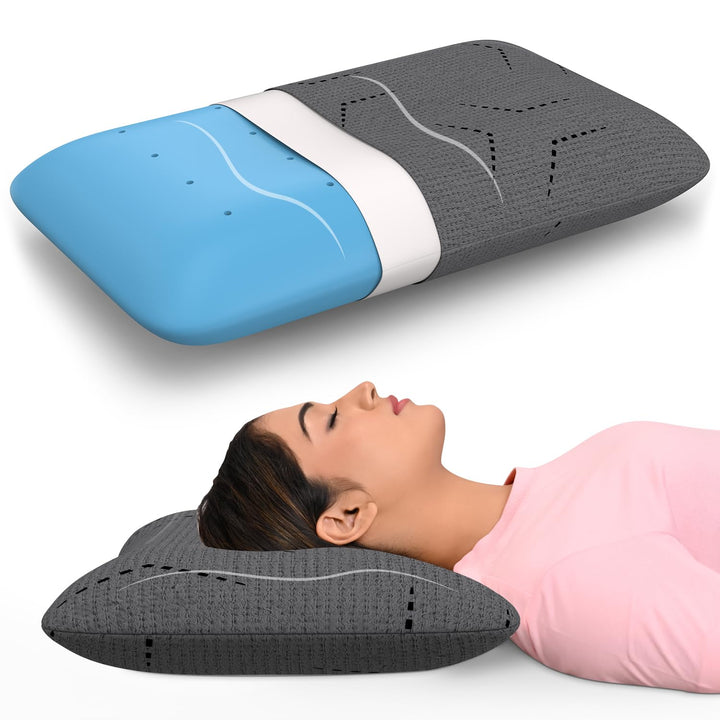 Ergonomic Memory Foam Pillow - Ergonomic, 4.5" Thickness