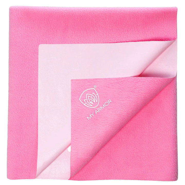 Baby Bed Protector Waterproof Dry Sheet - Baby Pink