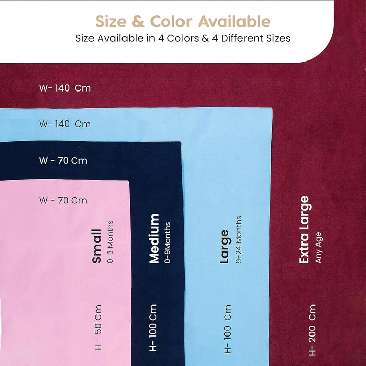 Baby Bed Protector Waterproof Dry Sheet - Maroon & Royal Blue (Pack of 2)