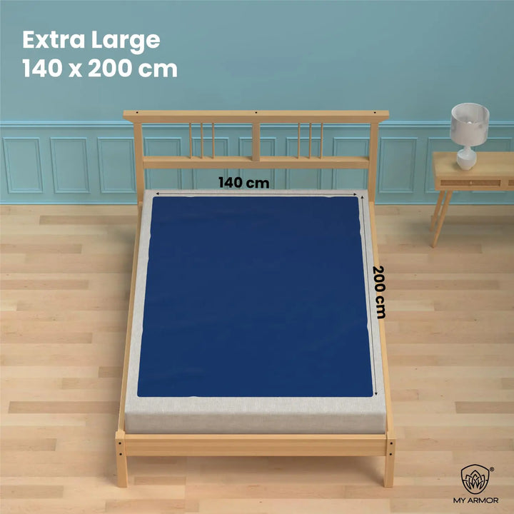 Baby Bed Protector Waterproof Dry Sheet - Royal Blue