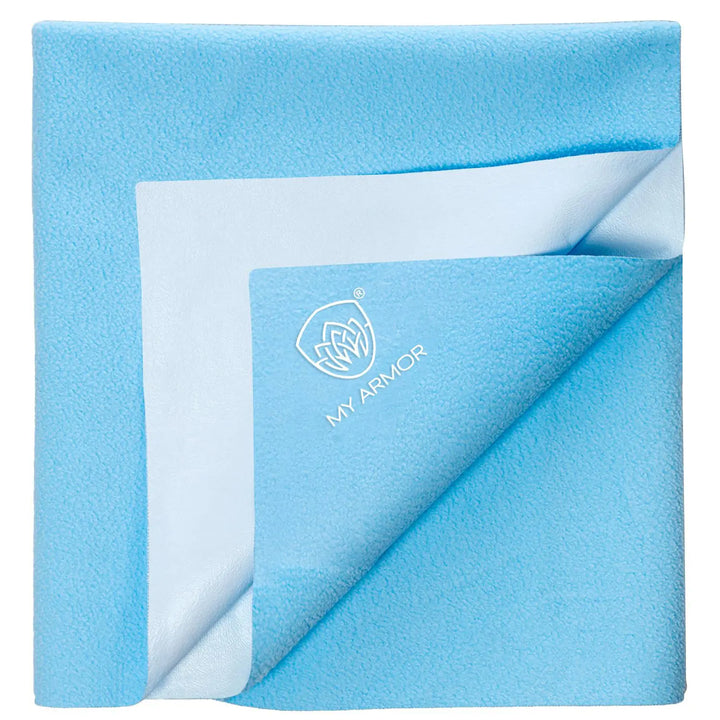 Baby Bed Protector Waterproof Dry Sheet - Sky Blue