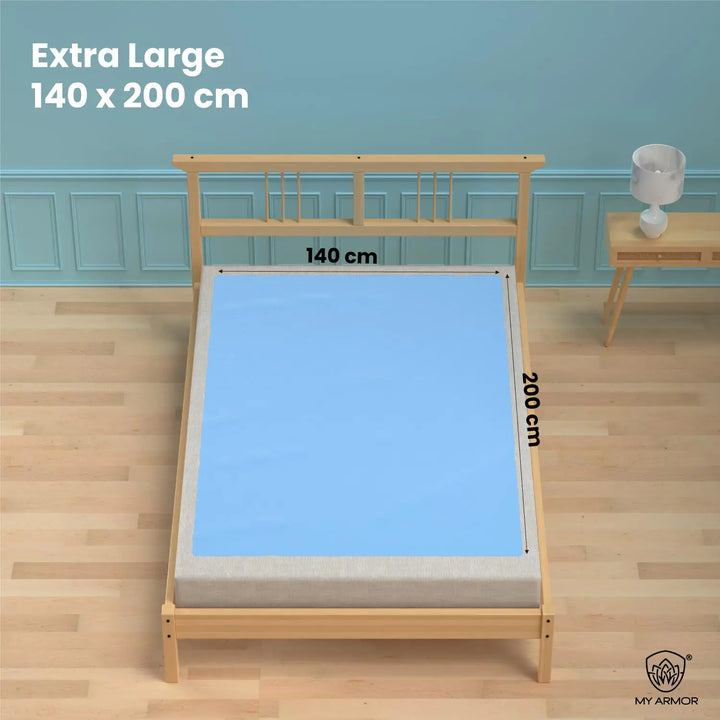 Baby Bed Protector Waterproof Dry Sheet - Sky Blue