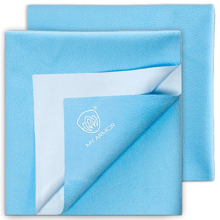 Baby Bed Protector Waterproof Dry Sheet - Sky Blue