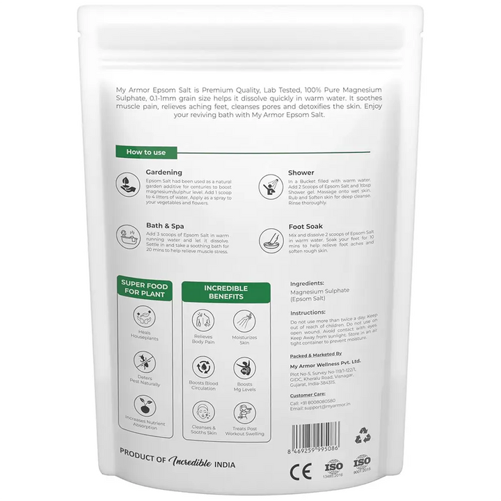 Epsom Salt, USP Grade Magnesium Sulphate for Plants & Bath