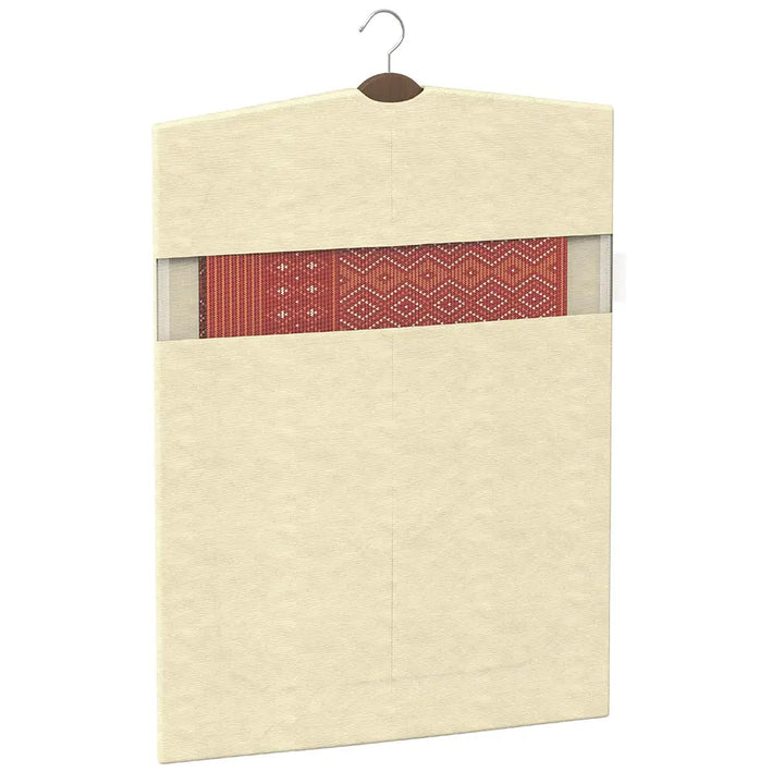 Hanging Cotton Canvas Saree Covers with Zip & Mesh Window - Hanging Saree Cover