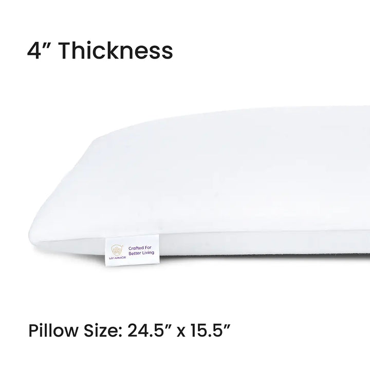 Memory Foam Pillow - Thin, 4" Thickness