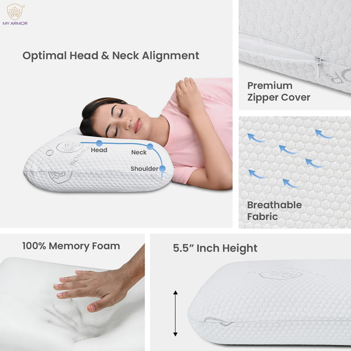 Memory Foam Pillow - King Extra Thick, 5.5" Thickness