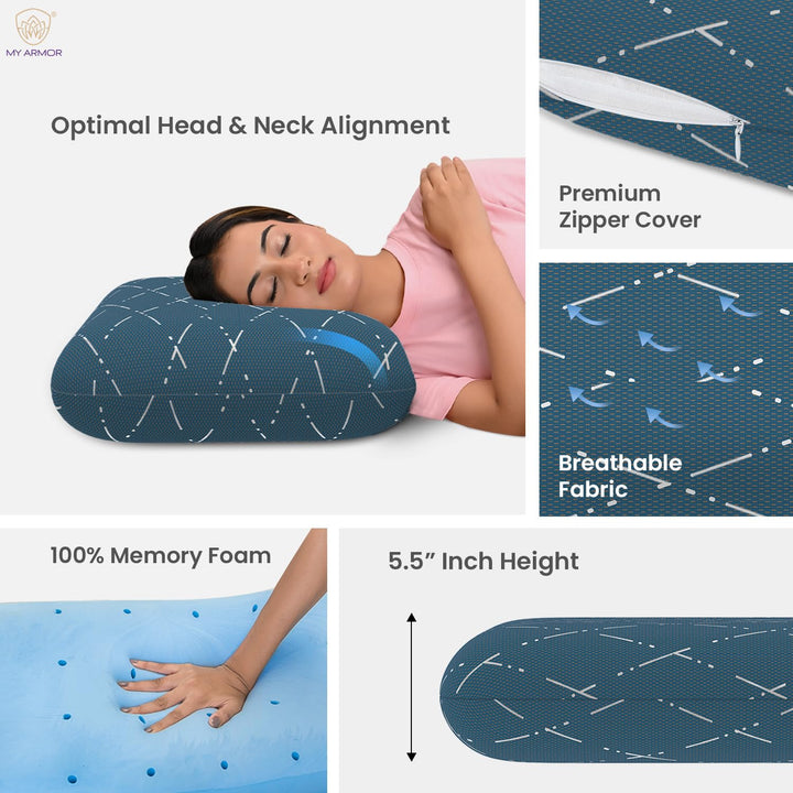 Memory Foam Pillow - King Extra Thick, 5.5" Thickness