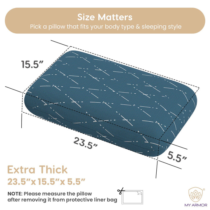 Memory Foam Pillow - King Extra Thick, 5.5" Thickness