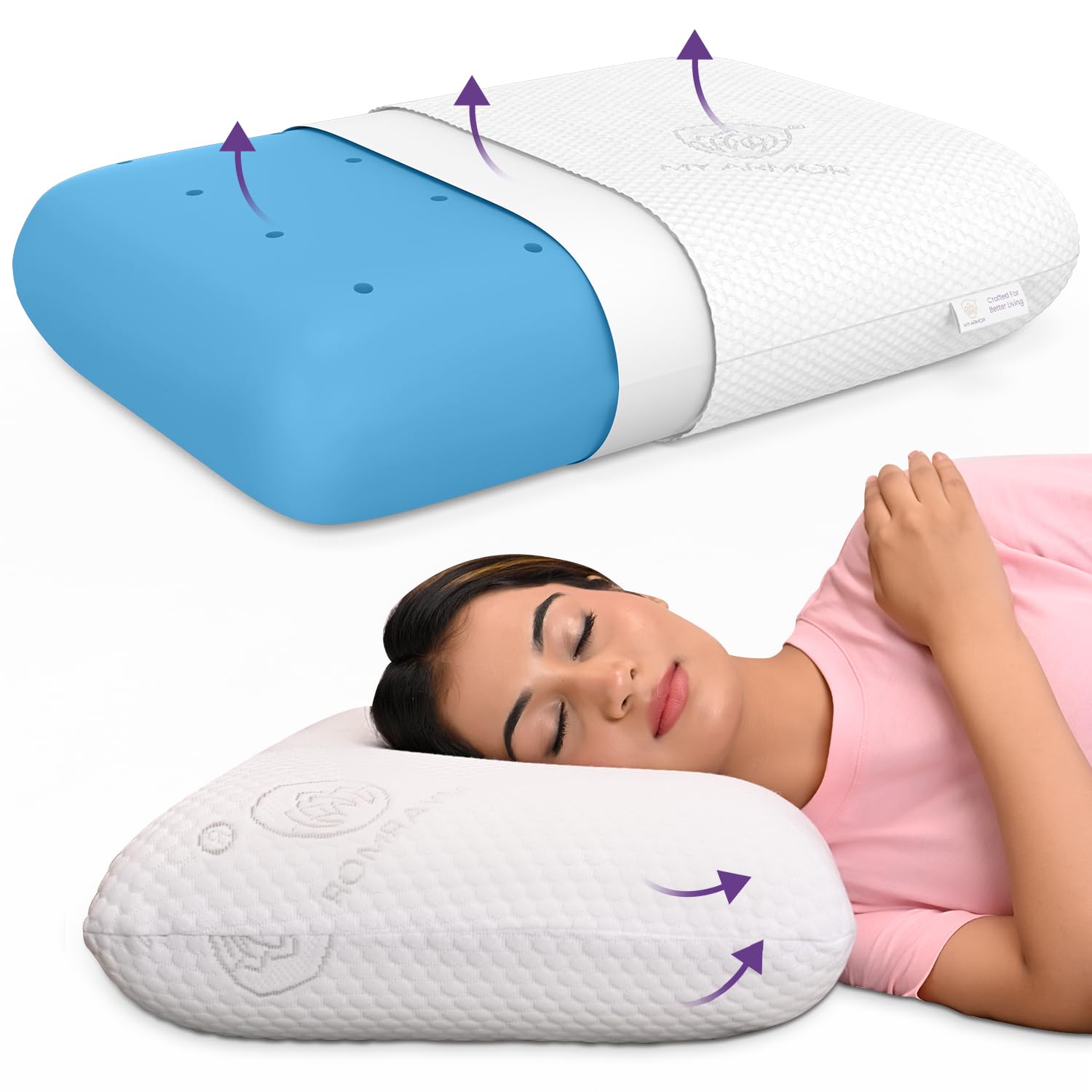 Pillow Case L Shaped Memory Foam Pillow Memory Foam Pillow