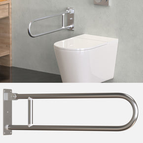Stainless Steel Flip-Up Grab Bar: Heavy Duty Bathroom Safety Handrail, 24 Inches for Elders (SS 304)