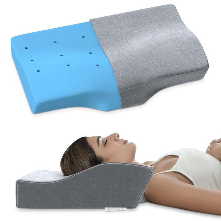 Memory Foam Contour Cervical Pillow - Standard, 20" x 12" x 4"