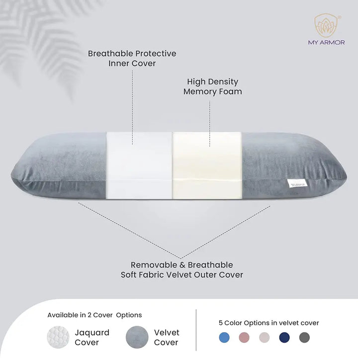 Memory Foam Half Body Pillow for Maternity & Cuddling