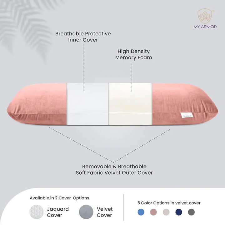 Memory Foam Half Body Pillow for Maternity & Cuddling