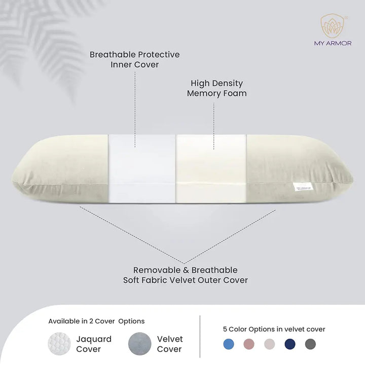 Memory Foam Half Body Pillow for Maternity & Cuddling