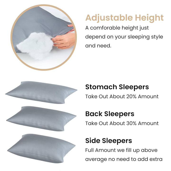Height Adjustable Microfiber Pillows