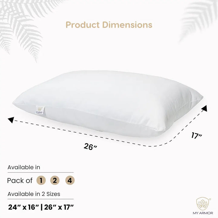 Microfiber Sleeping Pillow - Pack of 1, 26x17 Inches