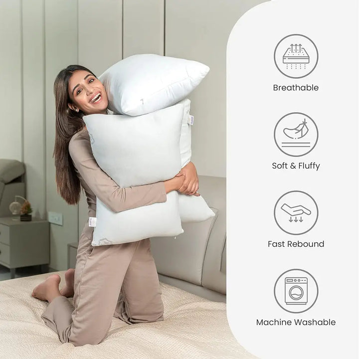 Microfiber Sleeping Pillow - Pack of 1, 26x17 Inches