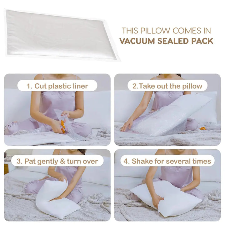 Microfiber Sleeping Pillow - Pack of 1, 26x17 Inches