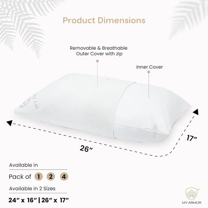 Microfiber Sleeping Pillow - Pack of 1, 26x17 Inches