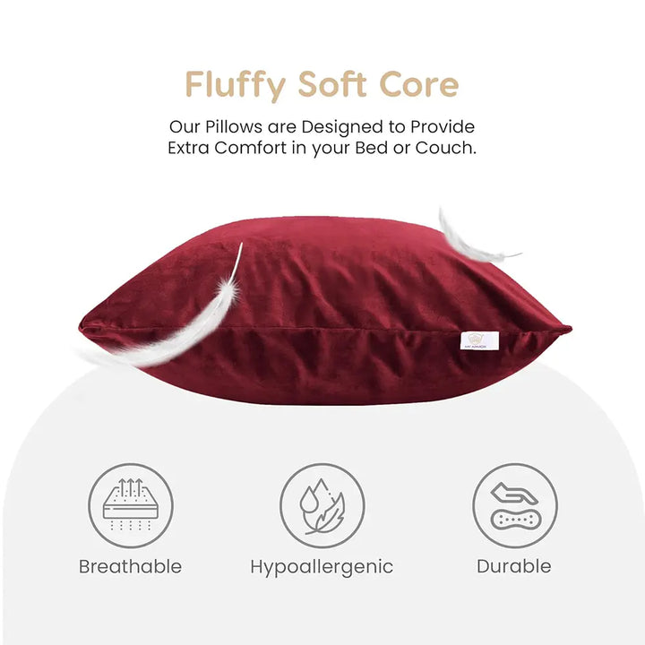 Microfiber Square Pillow for Sofa, Car & Home Decor - 24" x 24", Pack of 1