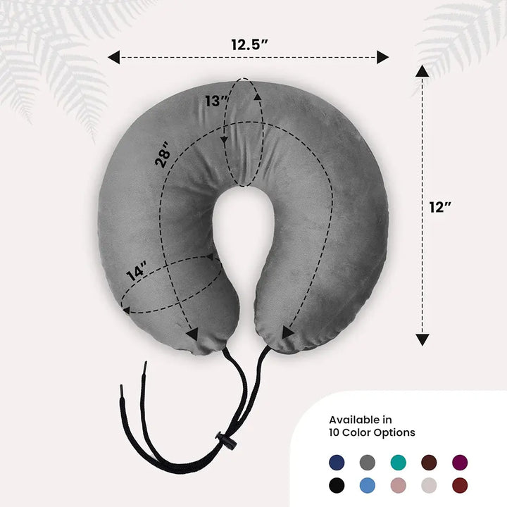 Microfiber Travel Neck Pillow, Soft & Supportive - Microfiber