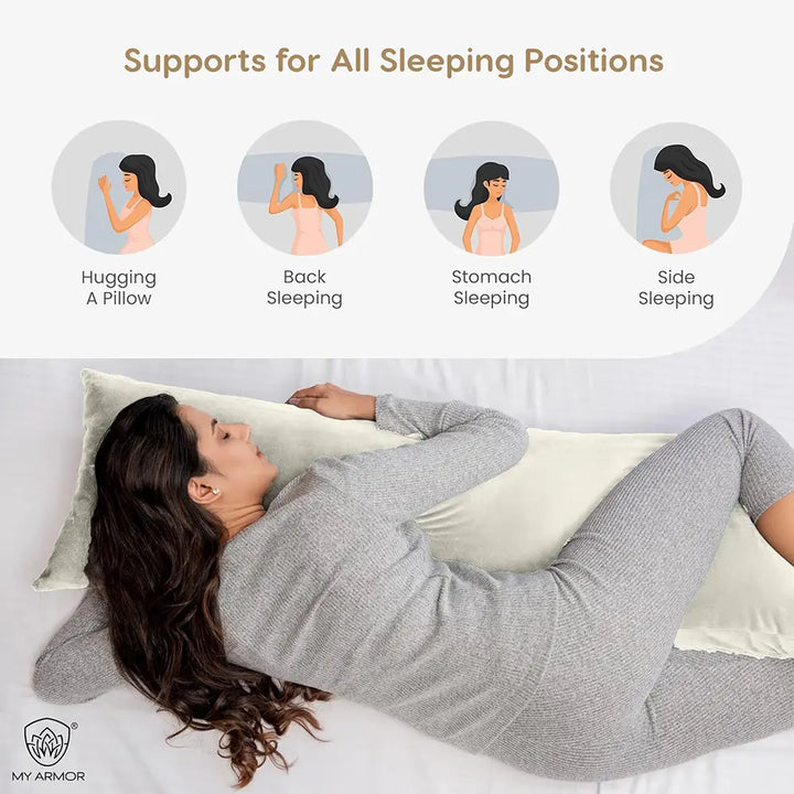 Microfiber Long Body Pillow for Pregnancy - Full Body