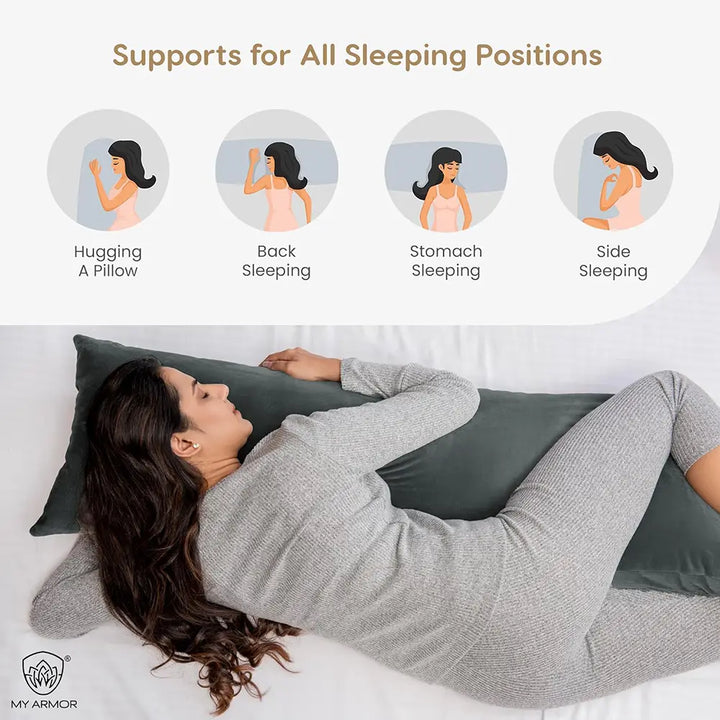 Microfiber Long Body Pillow for Pregnancy - Full Body