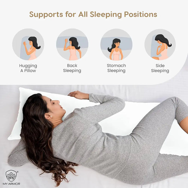 Microfiber Long Body Pillow for Pregnancy - Full Body