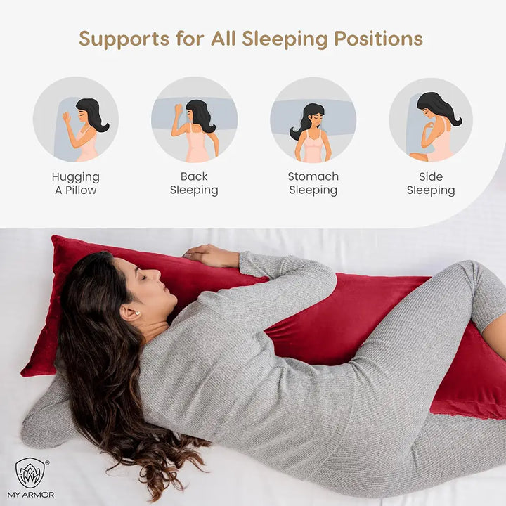 Microfiber Long Body Pillow for Pregnancy - Full Body